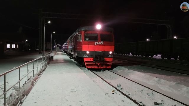 Электропоезд ЭД2Т-0024 (№6013 Ярославль - Рязанцево) 4к video. смотреть онлайн
