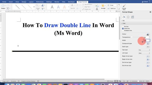 How To Draw Double Line In Word ( MS Word ) смотреть онлайн