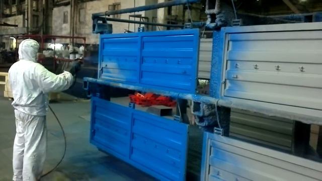 окраска прицепов краской Teknos аппаратом Xtreme 70 смотреть онлайн