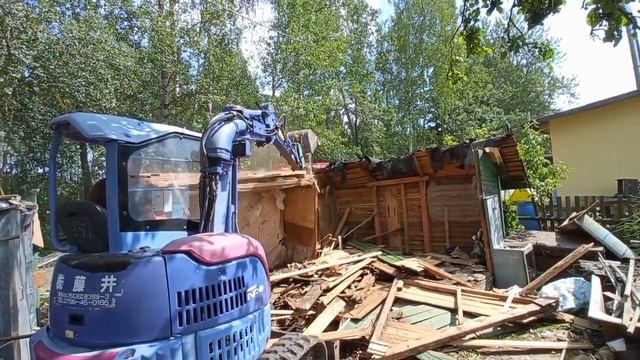 Демонтаж дома мини экскаватором смотреть онлайн