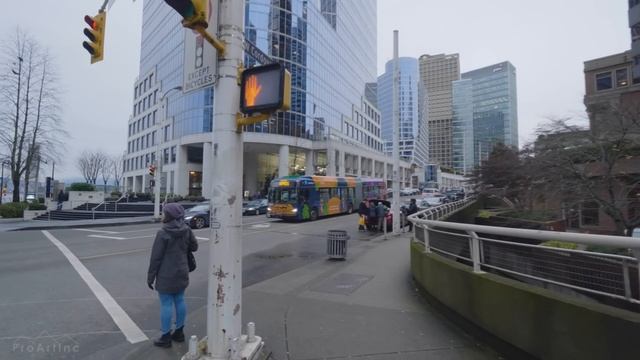 4K Virtual Walking Tour through Downtown Vancouver, Canada - City Walks смотреть онлайн