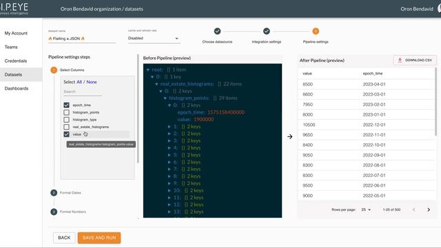 JSON flattening with BI.P.EYE смотреть онлайн