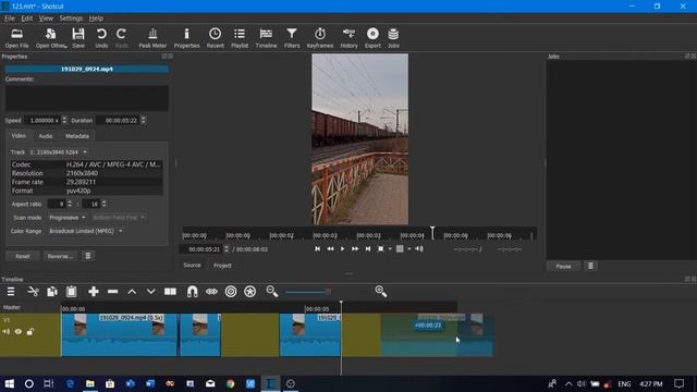 Shotcut.Замедление кадров видеофайла. | Shotcut.Slow Down Video File Frames.