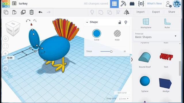 Gobble! Gobble! It's Turkey time in Tinkercad смотреть онлайн
