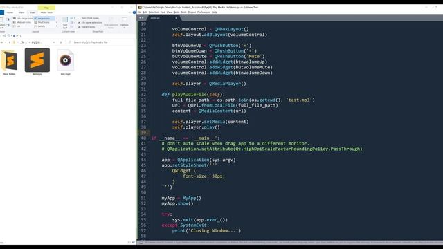 How to Play An Audio File Using PyQt5 | PyQt5 Tutorial смотреть онлайн