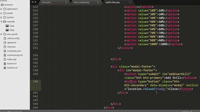 Developing the functionality of adding user skills using PHP CodeIgniter AJAX & jQuery Part-13 смотреть онлайн