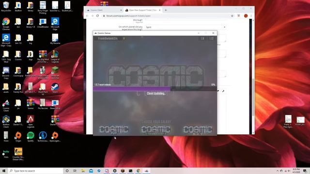 Cosmic Client wont load (Bug) смотреть онлайн