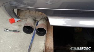 Ставим насадки акрапович (Akrapovič) на глушитель от BMW F10