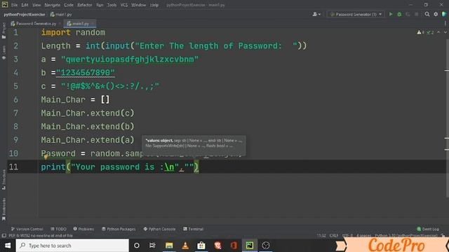 Password generator in Python[CLI] | CodePro смотреть онлайн