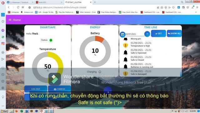 IOT Smart Safe - Node-red, MQTT смотреть онлайн