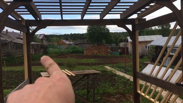 Садовые качели пергола своими руками на собственном участке. Прекрасное место отдыха для семьи (ч1) смотреть онлайн
