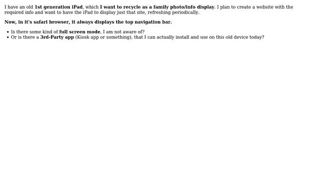 Apple: iPad 1st generation, using as full screen browser (kiosk mode) смотреть онлайн