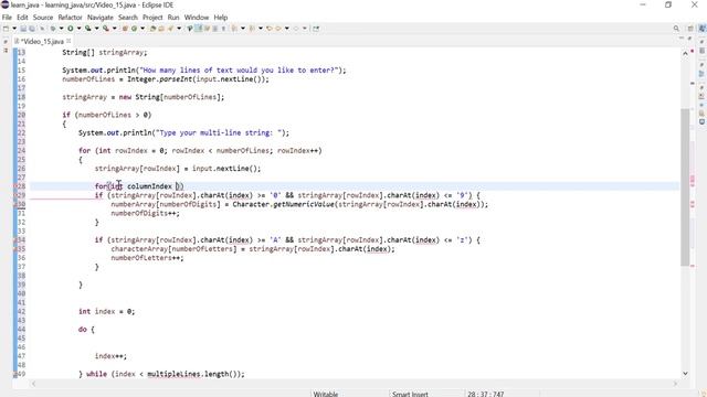 Java 15: Storing user input into string arrays, in eclipse. смотреть онлайн