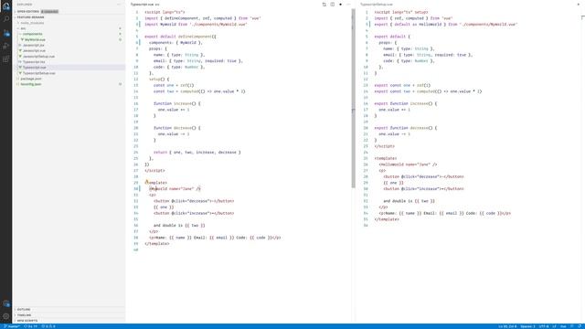 VueDX/TS Plugin — rename component tag смотреть онлайн