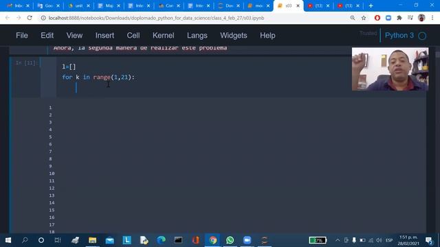Imprimir una lista de números con ciclos while y for de Python смотреть онлайн