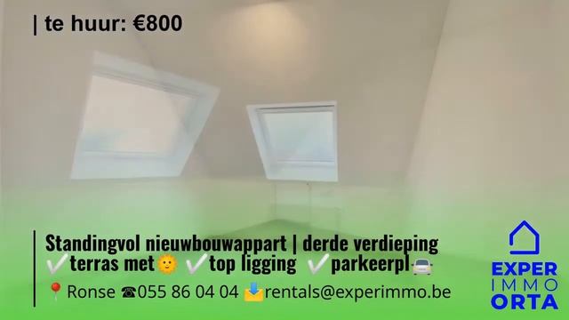 ?TE HUUR? nieuwbouwappart met 2 ?, prachtig terras ?, parking |? 800 EUR/m|Exper Immo Orta смотреть онлайн