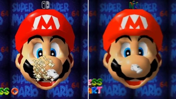 Super Mario 3D All-Stars Graphics Comparison: Mario 64 (Switch vs. N64)