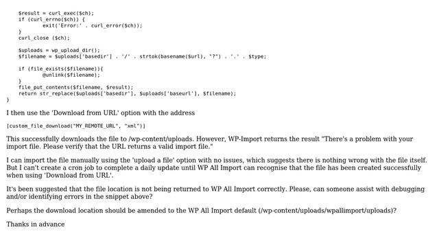 Wordpress: Soflyy WP All Import Custom File Download Issue смотреть онлайн