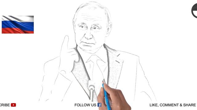 Amazing Pencil Sketch of President Vladimir Putin | Portrait Art смотреть онлайн