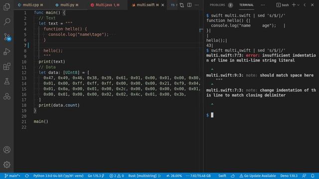 Multiline strings in so many languages смотреть онлайн