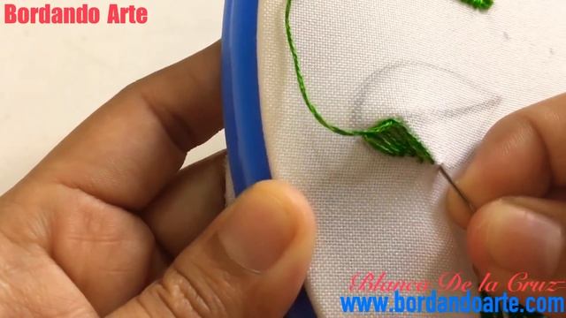 BORDAR HOJA VARIANTE DE PUNTO FESTÓN смотреть онлайн