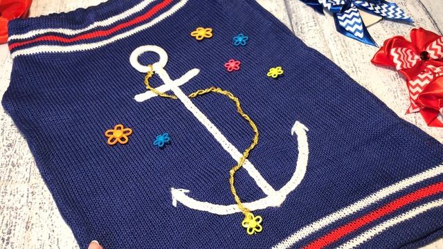 Костюм для девочки "Морячка"//Обзор готовой работы смотреть онлайн