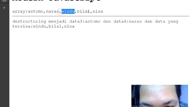 Belajar Modern Javascript: Array Destructuring, Rest Parameter, dan Spread Syntax смотреть онлайн