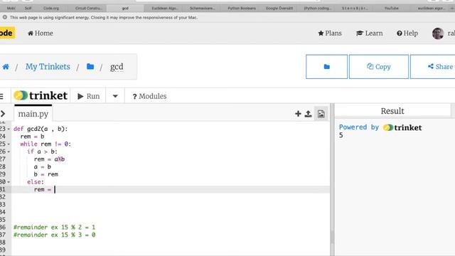 13 Python Tutorial | Greatest Common Divisor of two number | Euclidean Algorithm смотреть онлайн