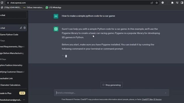 #python Game #coding Tutorial Using #Chatgpt.Tutorial#1 #coding #codingshortvideo #python #chatgp смотреть онлайн