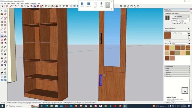 How to design open work station in Sketch Up- How to draw work station in Sketch Up. смотреть онлайн