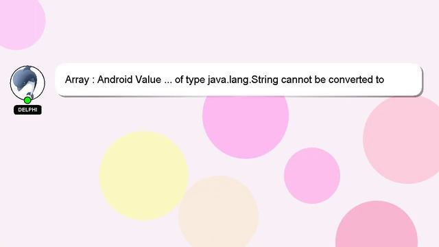 Array : Android Value ... of type java.lang.String cannot be converted to JSONArray смотреть онлайн