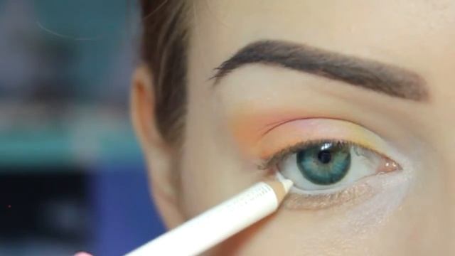 Тропический макияж глаз / Закат и пальмы / Tropical makeup tutorial смотреть онлайн