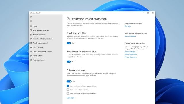 Windows 11 Security - Smart App Control, enhanced phishing protection and memory integrity features смотреть онлайн