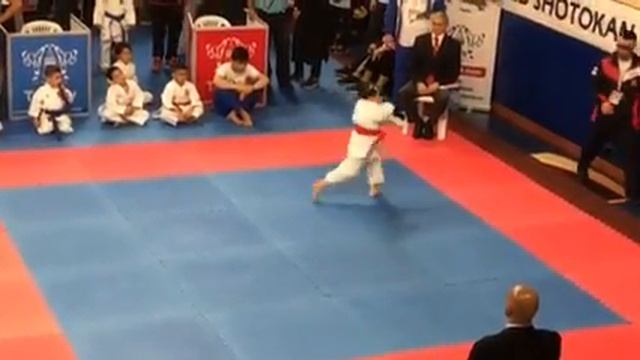 Anil 6 Years Old. Gold Medal World Shotokan Karate Championship Turkey İstanbul . WSFآنيل شريعت پنا
