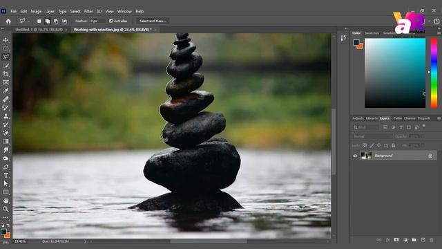 Use of Polygonal Lasso Tool in Photoshop | Lesson 6 | VRAcademi Photoshop Tutorials for Beginners смотреть онлайн