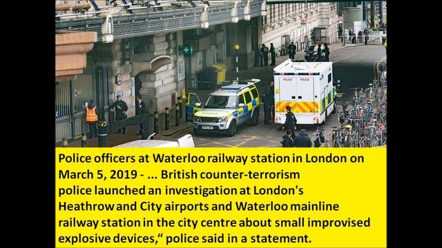 UK London explosive devices at Heathrow Airport, London City Airport, London's Waterloo station смотреть онлайн