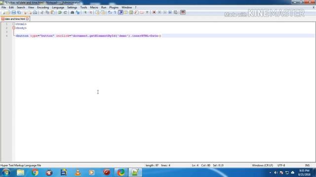 How to create button to display current date and time using JavaScript смотреть онлайн