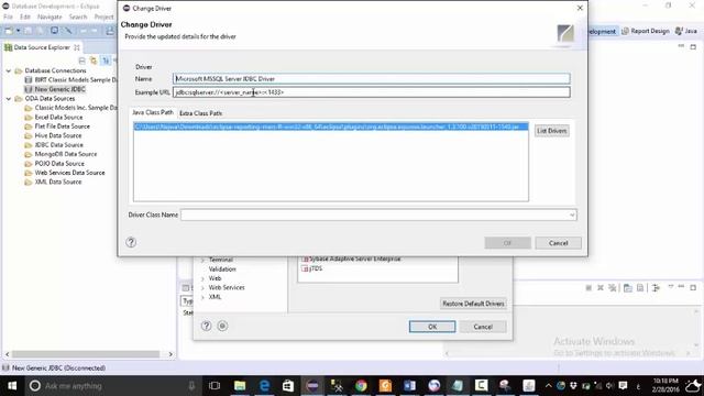 connecting sqlserver to eclipse IDE using JDBC connector смотреть онлайн