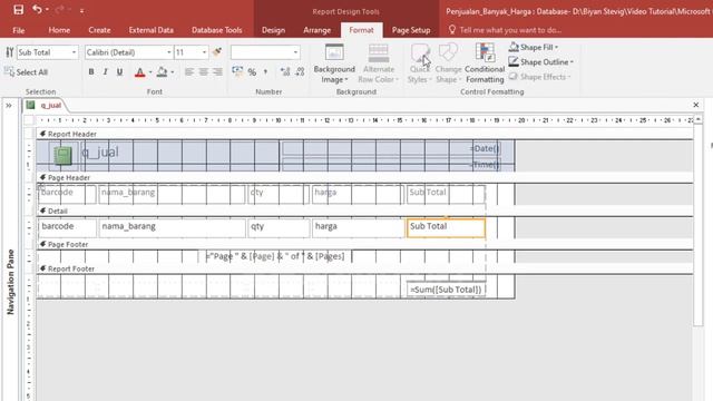 Memberi Warna Nilai Tertentu pada Report Microsoft Access смотреть онлайн
