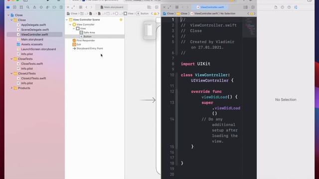 Как закрыть приложение при нажатии кнопки Swift 5, Xcode 12 / mrGURU смотреть онлайн