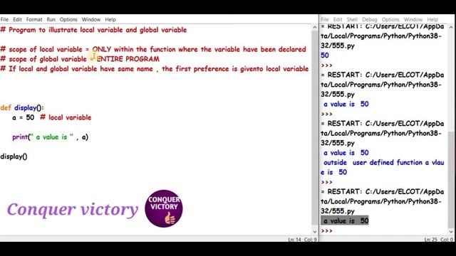 # 23 Global variable vs Local variable in Python in Tamil смотреть онлайн