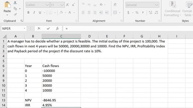 Capital Budgeting Simple NPV,IRR,Payback,Profitability Index in Excel смотреть онлайн