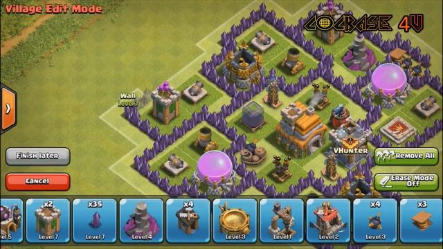 Clash of Clans - Town Hall 7 (TH7) Trophy/War Base смотреть онлайн