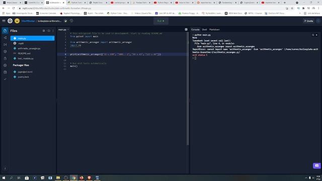 Arithmetic Formatter Free Code Camp attempt 1 смотреть онлайн