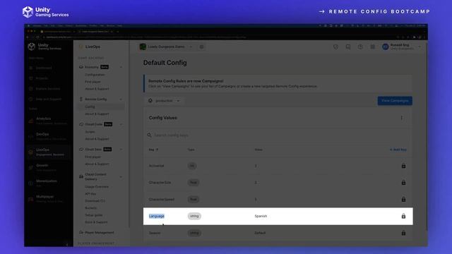 Remote Config | Unity Gaming Services смотреть онлайн