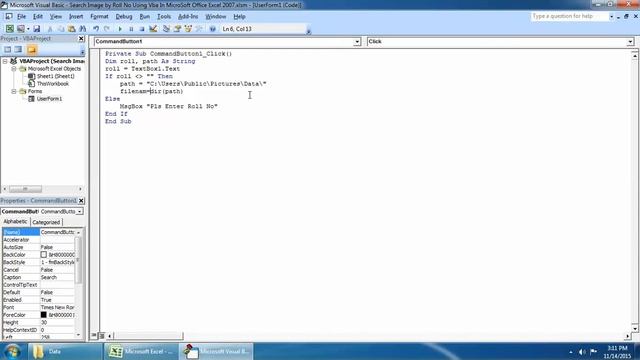 Search Image by Roll No Using Vba In Microsoft Office Excel 2007 Part-1 смотреть онлайн
