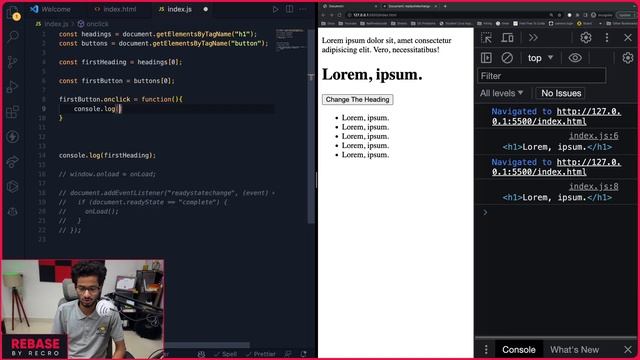 4.Click Event & Count Change: Demo App with DOM Manipulation in JavaScript смотреть онлайн