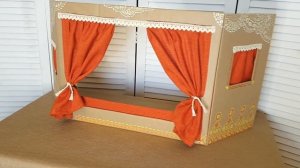 DIY Кукольный театр своими руками из картонной коробки. Куклы для кукольного театра для детей.