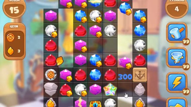 Праздничный Переполох 4 уровень [Сокровища Пиратов бонусный мир] - Holiday Fuss Level 4 смотреть онлайн