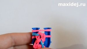 Звездочка из резинок на рогатке | Star Sharm Rainbow Loom